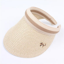 Load image into Gallery viewer, Straw Bow-knot Visor Summer Cap