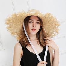 Load image into Gallery viewer, Lace Strap Straw Hat