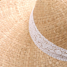 Load image into Gallery viewer, Lace Strap Straw Hat