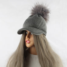 Load image into Gallery viewer, Winter Fur Pompom Hat