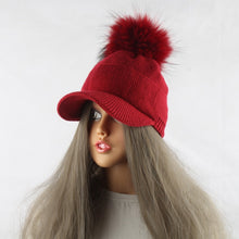 Load image into Gallery viewer, Winter Fur Pompom Hat