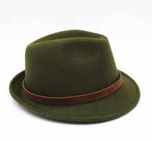 Load image into Gallery viewer, Elegant Lady Gangster Trilby Felt Hat