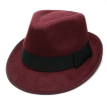 Load image into Gallery viewer, Retro Hard Felt Fedora Hat