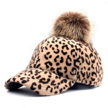 Load image into Gallery viewer, Faux Fur Leopard Cap