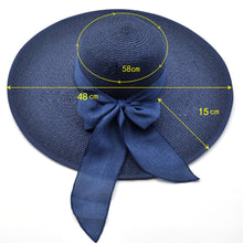 Load image into Gallery viewer, Summer Floppy Wide Brim Straw Hat