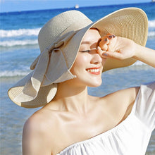 Load image into Gallery viewer, Summer Floppy Wide Brim Straw Hat
