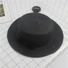 Load image into Gallery viewer, Fashion Bow Hand Made Straw Cap