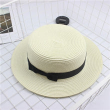 Load image into Gallery viewer, Fashion Bow Hand Made Straw Cap