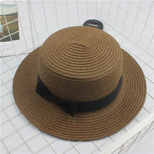 Load image into Gallery viewer, Fashion Bow Hand Made Straw Cap