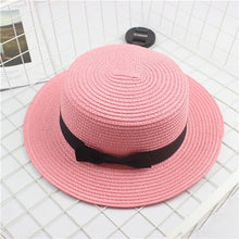 Load image into Gallery viewer, Fashion Bow Hand Made Straw Cap