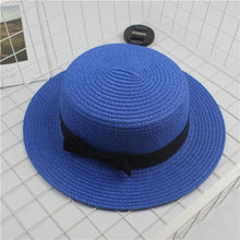 Load image into Gallery viewer, Fashion Bow Hand Made Straw Cap