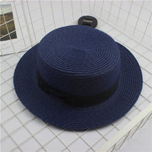Load image into Gallery viewer, Fashion Bow Hand Made Straw Cap