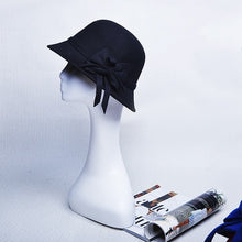 Load image into Gallery viewer, Elegant Wool Bow-knot Fedora Hat