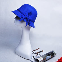 Load image into Gallery viewer, Elegant Wool Bow-knot Fedora Hat