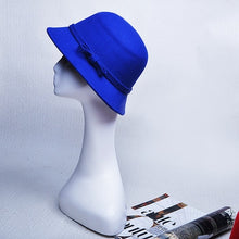 Load image into Gallery viewer, Elegant Wool Bow-knot Fedora Hat