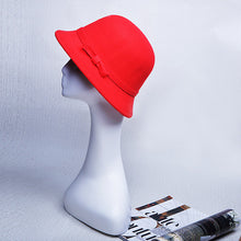 Load image into Gallery viewer, Elegant Wool Bow-knot Fedora Hat