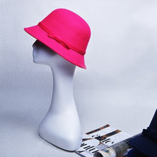 Load image into Gallery viewer, Elegant Wool Bow-knot Fedora Hat