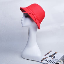 Load image into Gallery viewer, Elegant Wool Bow-knot Fedora Hat
