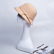 Load image into Gallery viewer, Elegant Wool Bow-knot Fedora Hat