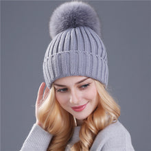 Load image into Gallery viewer, Fox Fur Ball Cap