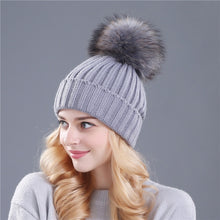 Load image into Gallery viewer, Fox Fur Ball Cap