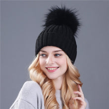 Load image into Gallery viewer, Fox Fur Ball Cap
