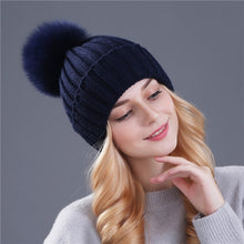 Load image into Gallery viewer, Fox Fur Ball Cap