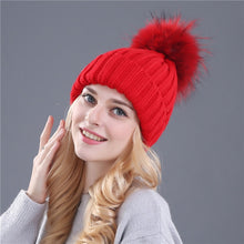 Load image into Gallery viewer, Fox Fur Ball Cap