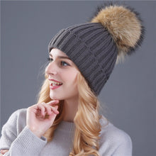 Load image into Gallery viewer, Fox Fur Ball Cap