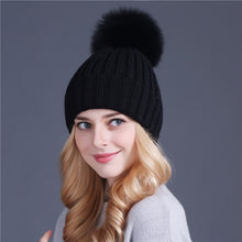 Load image into Gallery viewer, Fox Fur Ball Cap