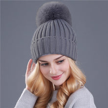 Load image into Gallery viewer, Fox Fur Ball Cap