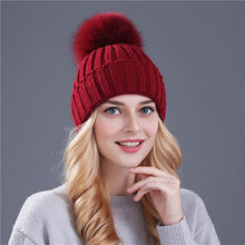 Load image into Gallery viewer, Fox Fur Ball Cap