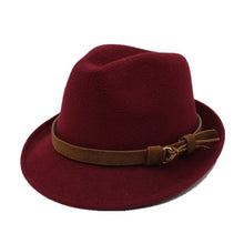 Load image into Gallery viewer, Elegant Lady Gangster Trilby Felt Hat