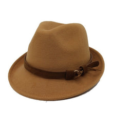 Load image into Gallery viewer, Elegant Lady Gangster Trilby Felt Hat