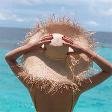 Load image into Gallery viewer, Lace Strap Straw Hat