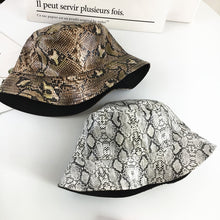 Load image into Gallery viewer, Cotton Snake Print Bucket Hat