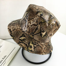Load image into Gallery viewer, Cotton Snake Print Bucket Hat
