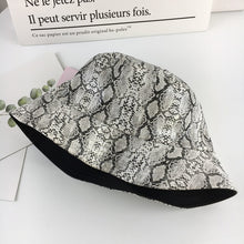 Load image into Gallery viewer, Cotton Snake Print Bucket Hat