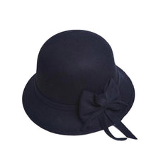 Load image into Gallery viewer, Elegant Wool Bow-knot Fedora Hat